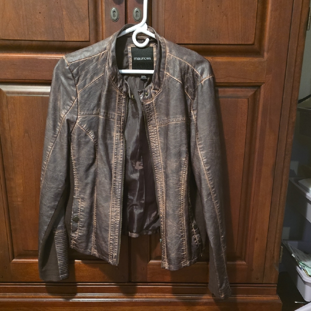 Maurices Dark Brown Leather Jacket